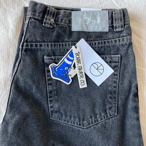 Polar Skate Co., 92! Denim Jeans, Silver Black, 36 x 32